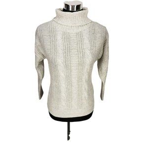 ASHLEY BY 26 INTERNATIONAL Women Turtle Neck Knit Gray Dolman Sweater Size Large
